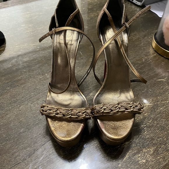 Gold Versace Platforms - Picture 4 of 5